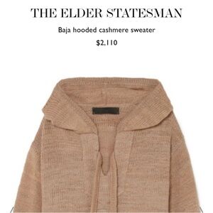 The Eldester Statesman Cashmere Sweater Baja Black Hoodie Sweatshirt Medium